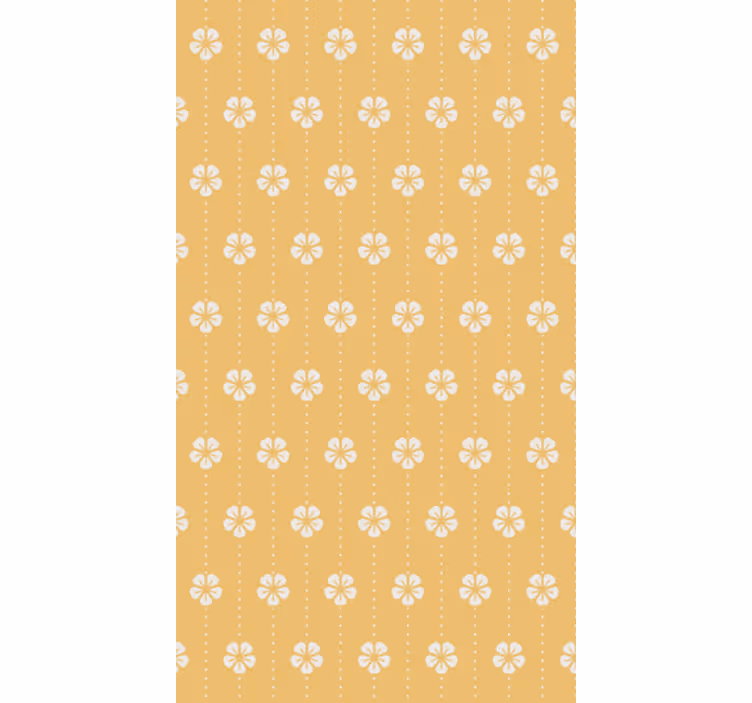 Papel mural living comedor patrón de flores elegante - TenVinilo