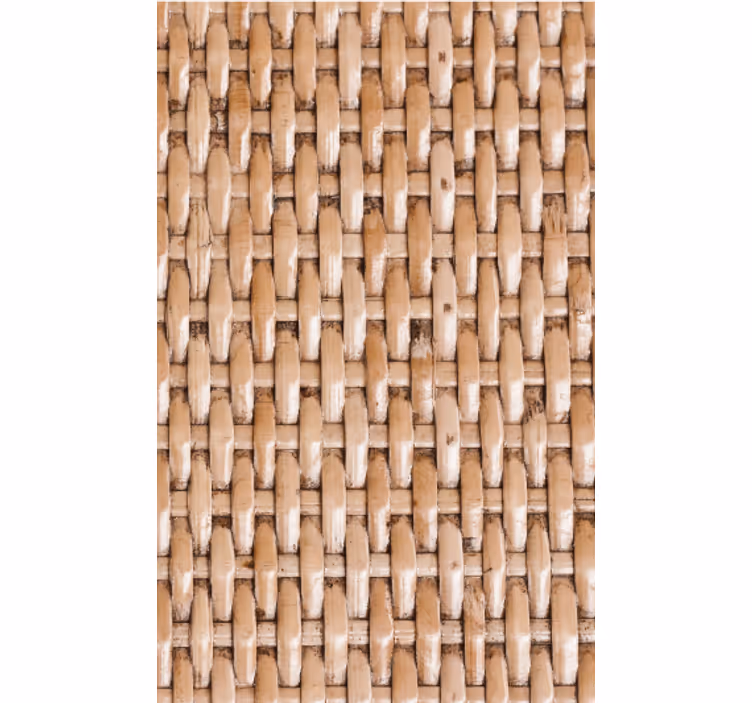 Papel mural living comedor imitación fibra natural - TenVinilo
