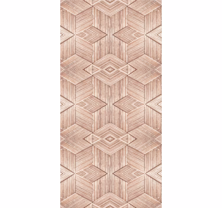 Papel mural living comedor efecto textura madera clara - TenVinilo