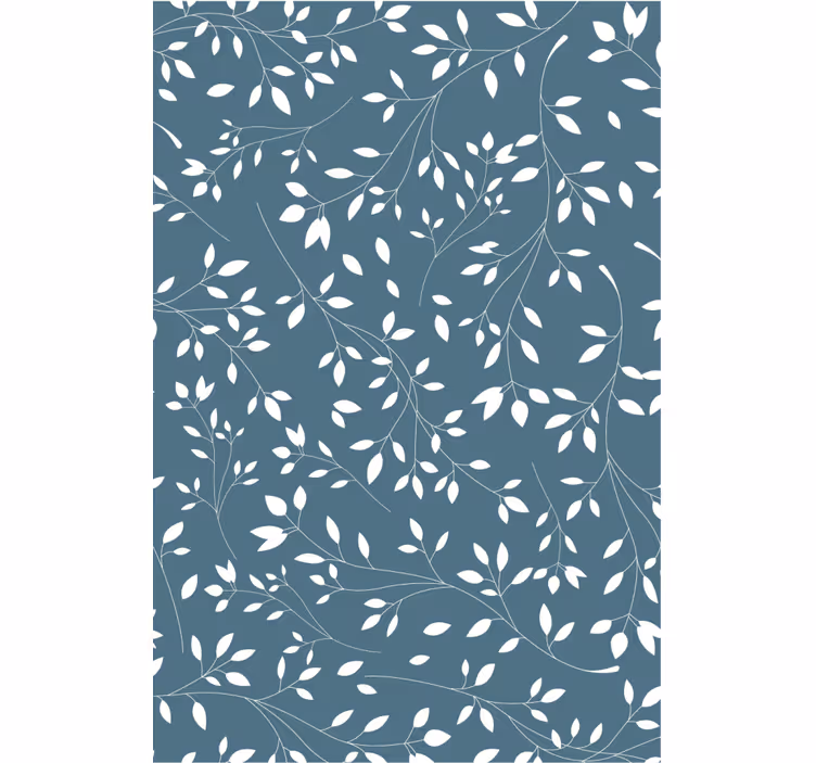 Papel mural living comedor patrón de hojas lujosas - TenVinilo