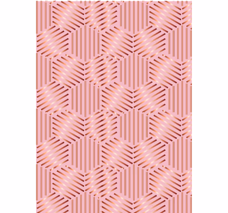 Papel mural living comedor disposición geométrica - TenVinilo