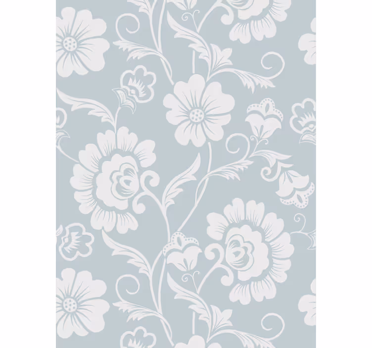 Papel mural living comedor arreglo de motivos florales - TenVinilo