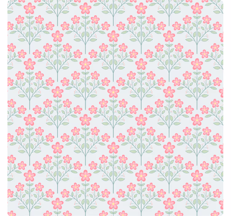 Papel mural azulejos mosaico floral pequeño - TenVinilo