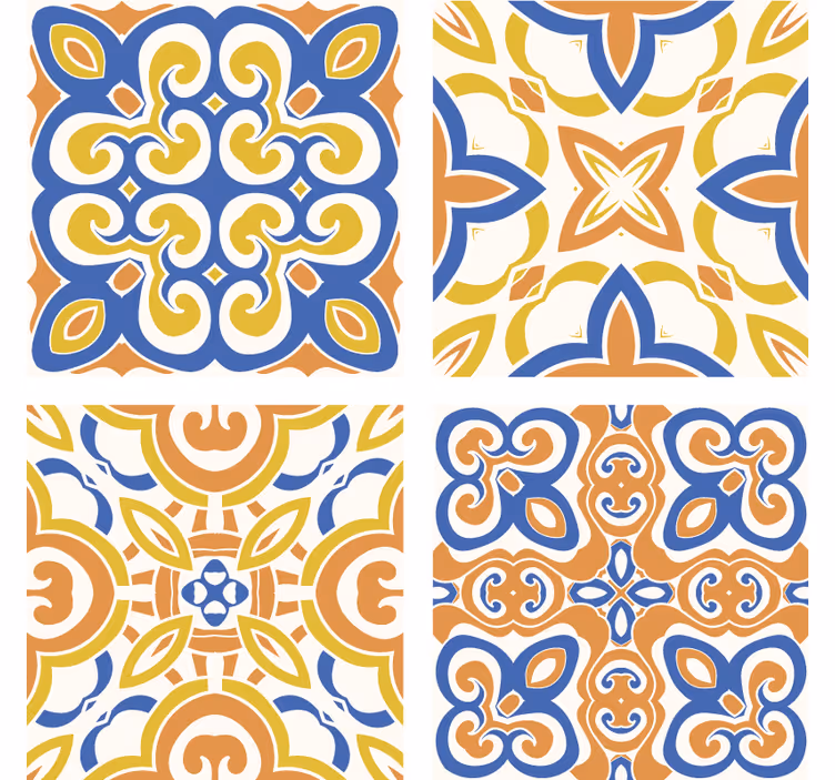 Papel mural azulejos piastrelle sicilianas - TenVinilo