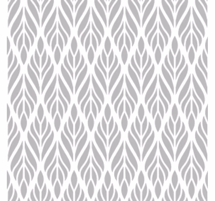 Papel mural vintage patrón floral étnico gris - TenVinilo