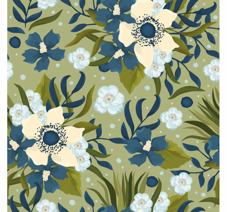 Papel pintado flores patrón de flores coloridas verano - TenVinilo