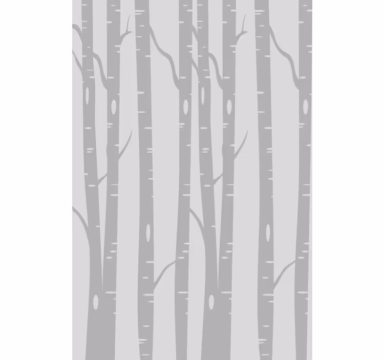 Papel mural árboles bosque de abedules escandinavo - TenVinilo
