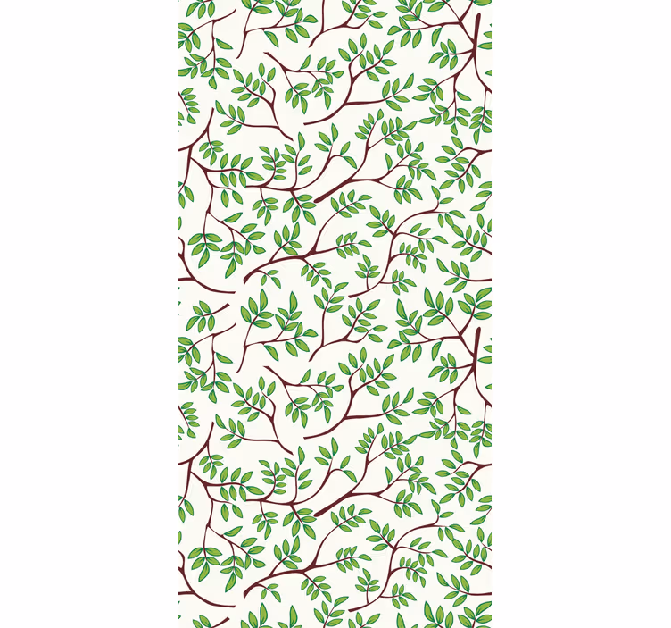 Papel mural árboles patrón de ramas delgadas - TenVinilo