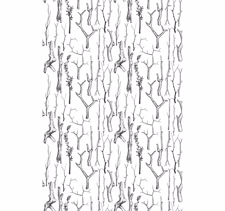 Papel mural árboles troncos grises - TenVinilo