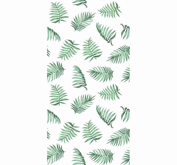 Papel mural árboles hojas de palma verdes - TenVinilo
