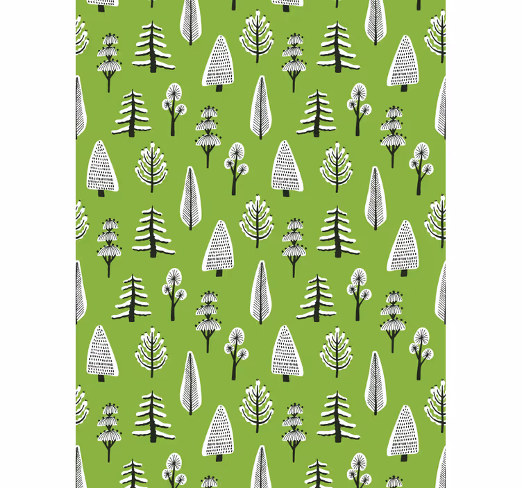 Papel mural árboles diferentes árboles verdes - TenVinilo