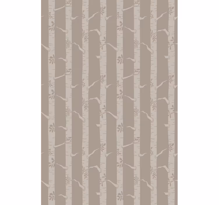 Papel mural árboles diseño escandinavo de árboles delgados - TenVinilo