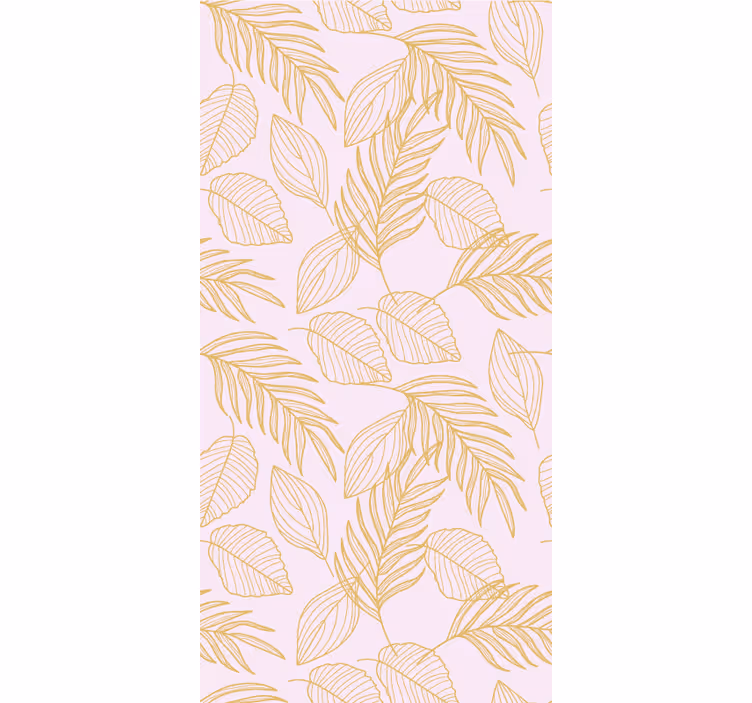 Papel mural living comedor patrón de hojas elegantes - TenVinilo