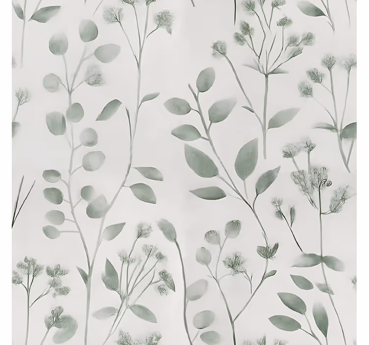Papel mural cocina hojas elegantes aquarella - TenVinilo