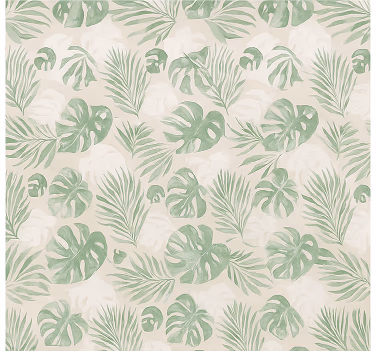 Papel mural cocina hojas botánicas tropicales - TenVinilo