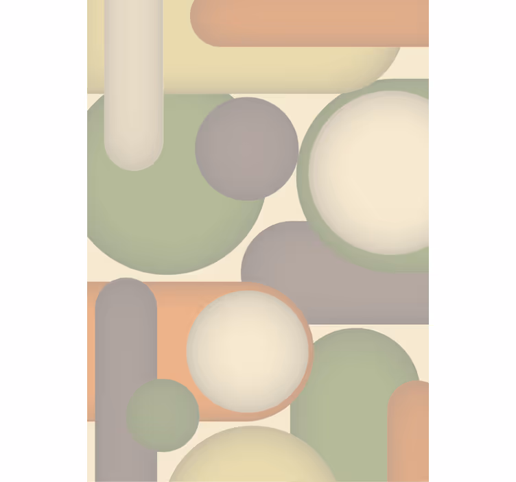 Papel mural moderno disposición de círculos geométricos - TenVinilo