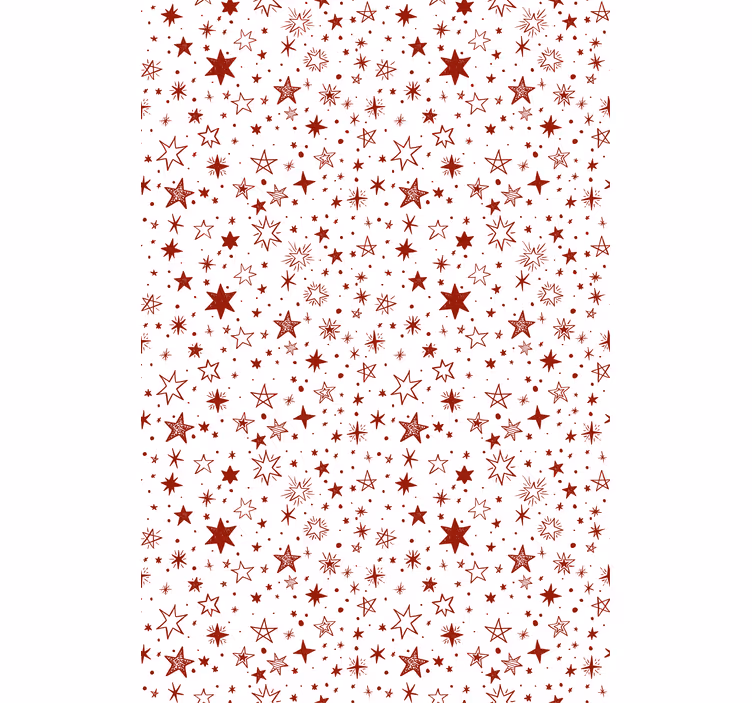 Papel mural moderno estrella acuarela roja - TenVinilo