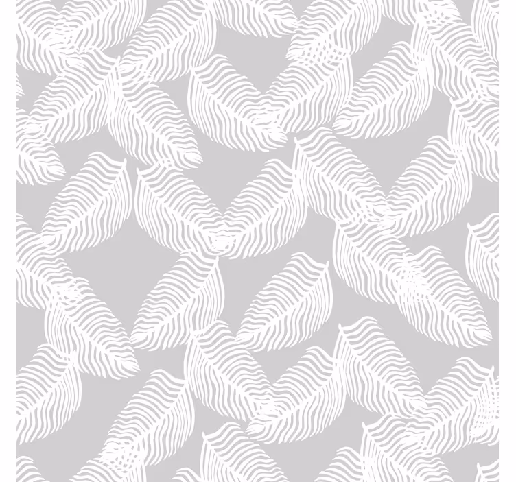 Papel mural moderno floral minimalista gris - TenVinilo