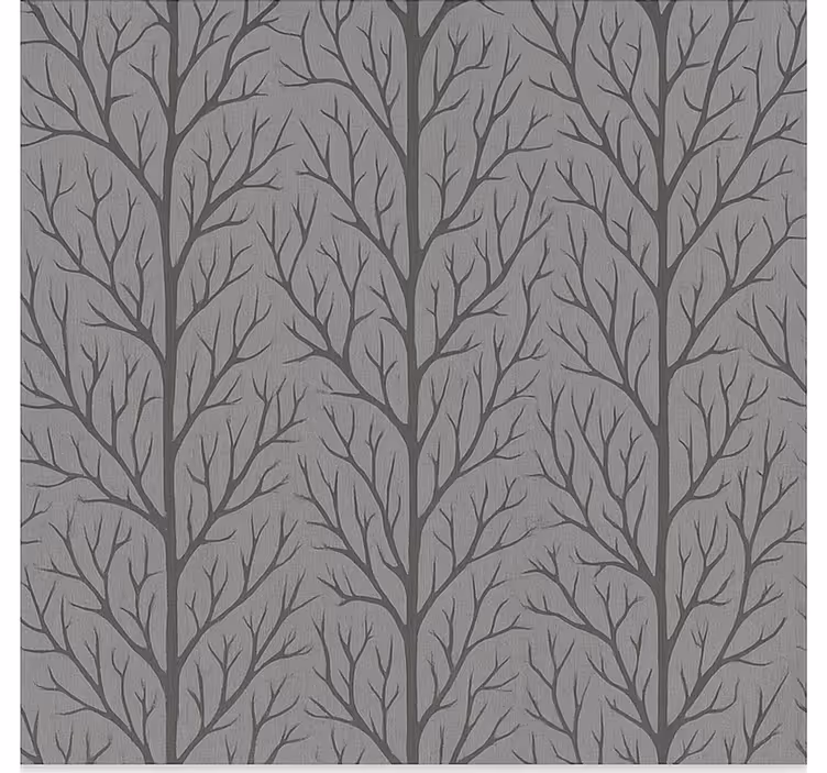 Papel mural comedor árboles del bosque gris - TenVinilo