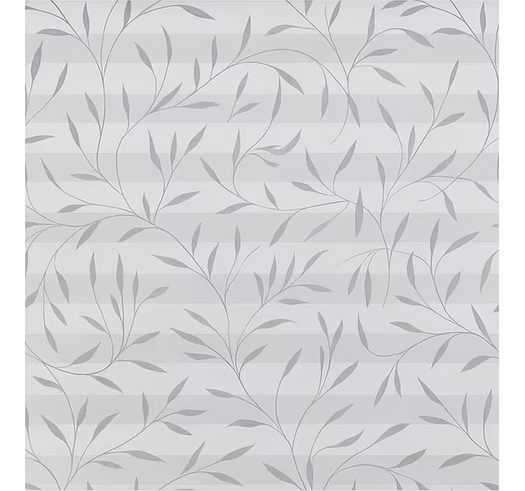 Papel mural baño plantas blancas y grises - TenVinilo
