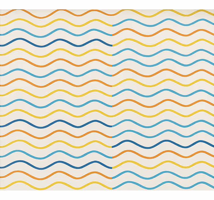 Papel mural juvenil líneas onduladas de colores - TenVinilo