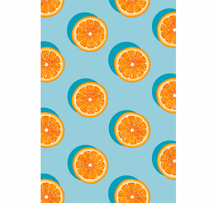 Papel mural cocina motivo de rodajas de cítricos - TenVinilo
