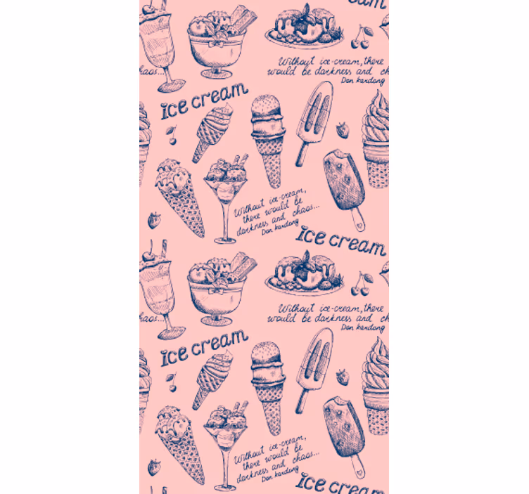 Papel mural cocina delicias de helado - TenVinilo