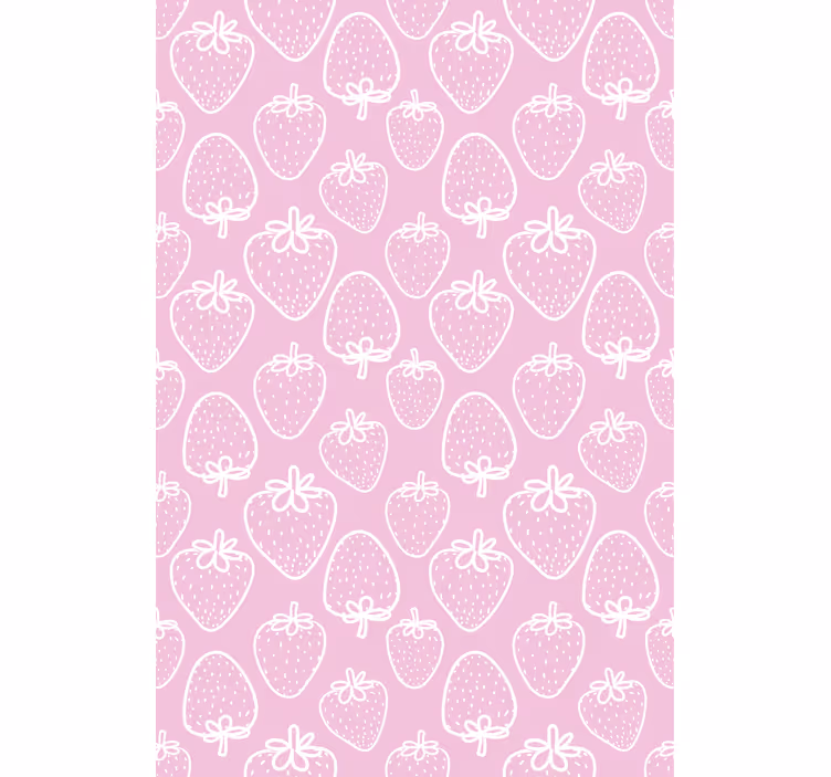 Papel mural cocina motivo de fresas - TenVinilo