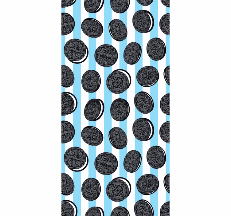 Papel mural cocina patrón rayas oreo - TenVinilo