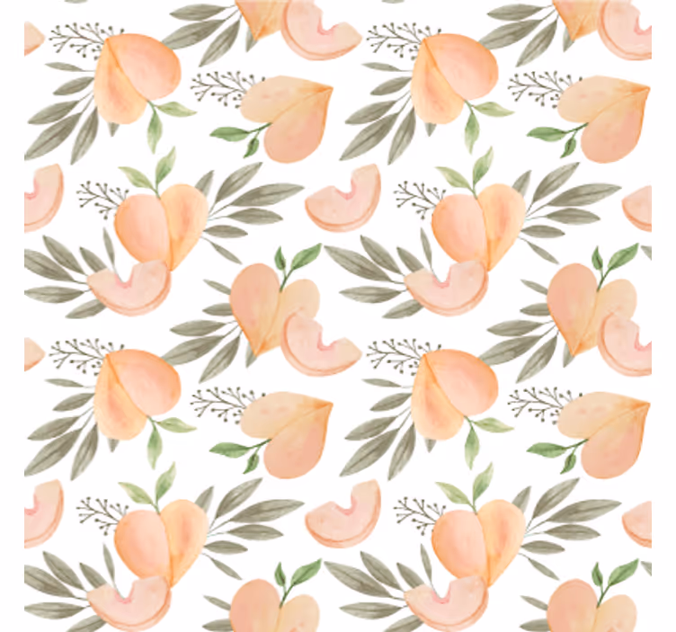 Papel mural cocina arreglo floral durazno - TenVinilo