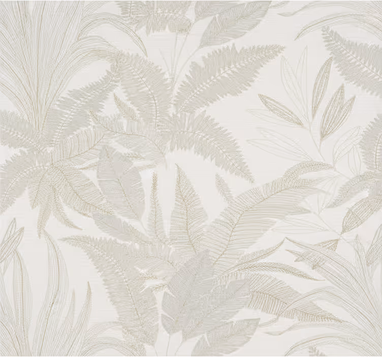 Papel mural dormitorio matrimonio mural botánico beige - TenVinilo