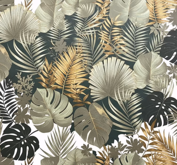 Papel mural dormitorio matrimonio patrones botánicos y florales - TenVinilo