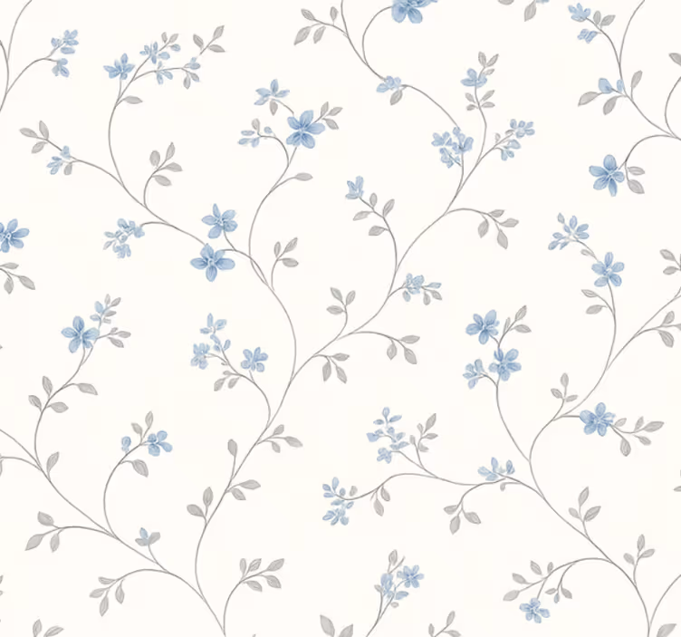 Papel mural dormitorio matrimonio sendero azul clásico - TenVinilo