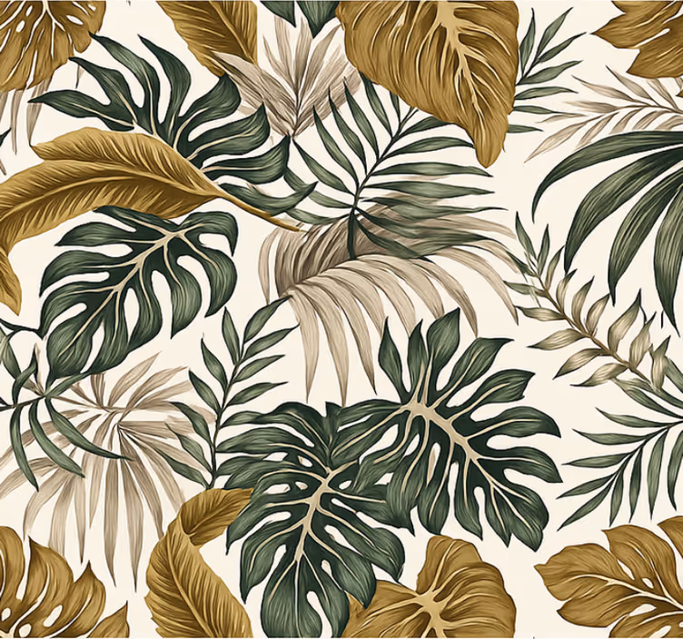 Papel mural living comedor papel tapiz floral neutro - TenVinilo