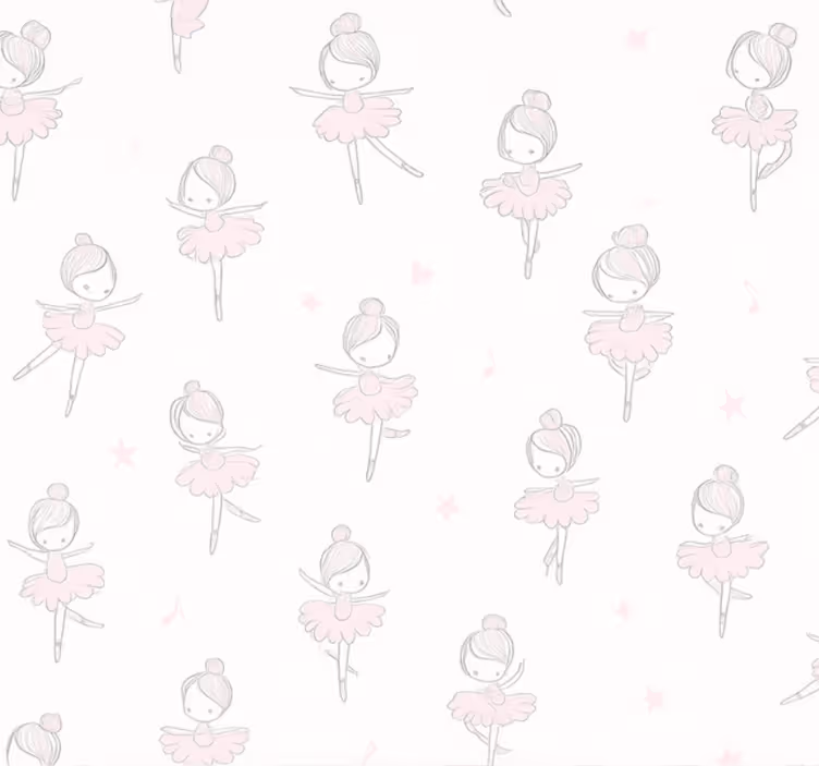 Papel mural living comedor bailarina linda - TenVinilo