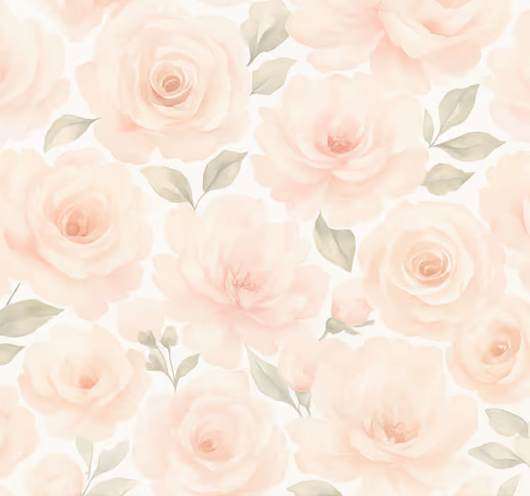 Papel mural living comedor peonía rosa vintage - TenVinilo