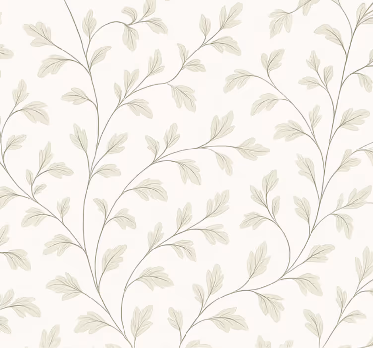 Papel mural living comedor hoja sutil - TenVinilo