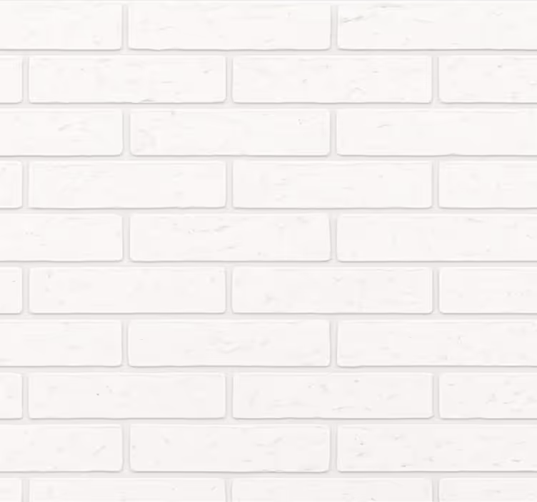 Papel mural living comedor ladrillo blanco simple - TenVinilo