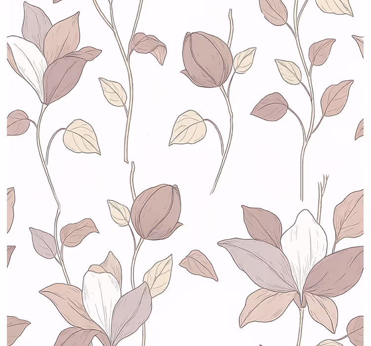 Papel mural dormitorio matrimonio floral rosa - TenVinilo