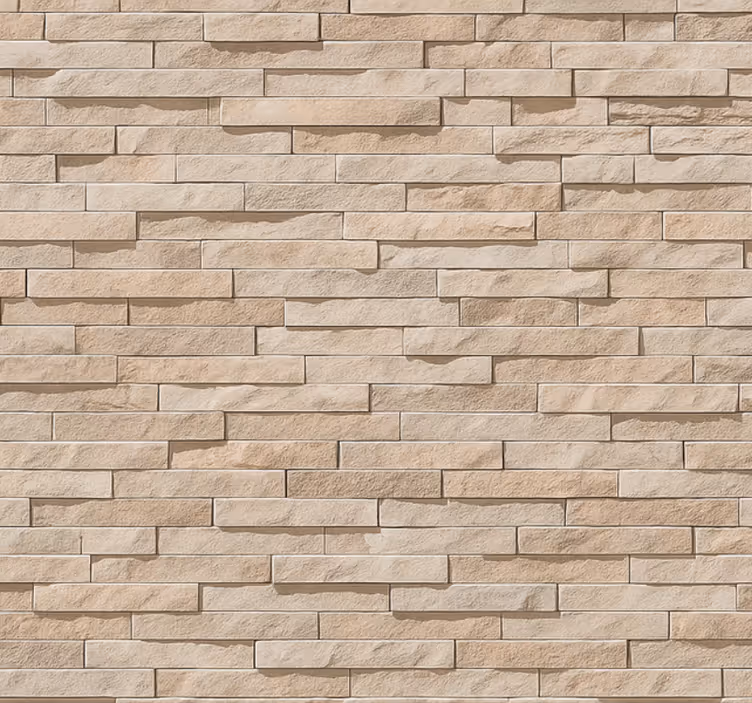 Papel mural living comedor patrón de piedra beige 3d - TenVinilo