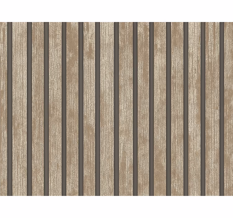 Papel mural living comedor madera rústica - TenVinilo