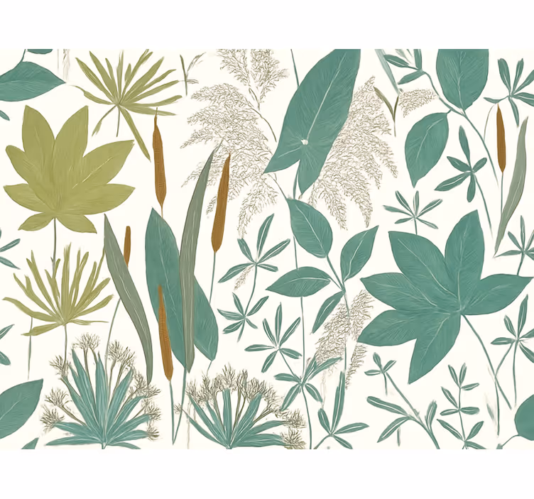 Papel mural living comedor selva tropical - TenVinilo