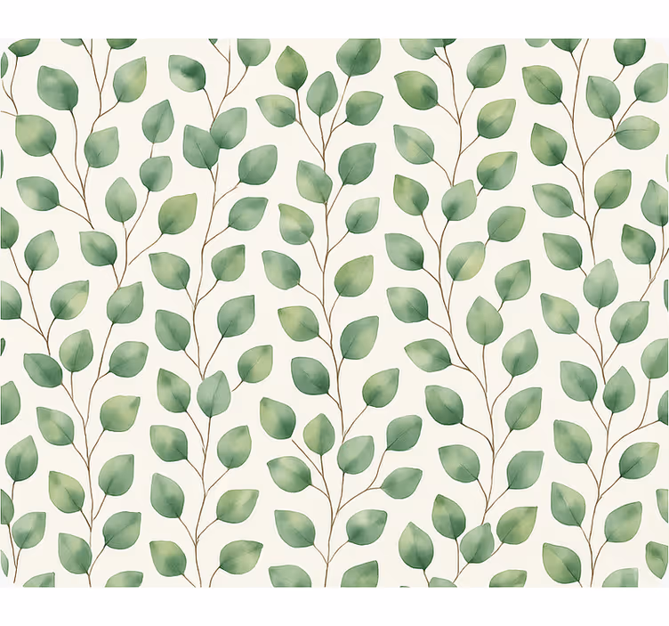 Papel mural living comedor hoja de selva - TenVinilo