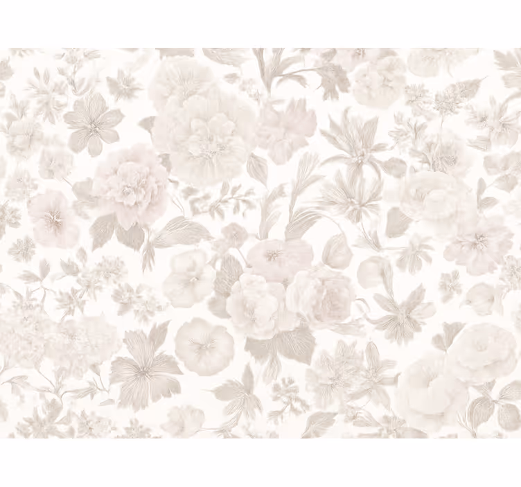 Papel mural dormitorio matrimonio floral vintage - TenVinilo