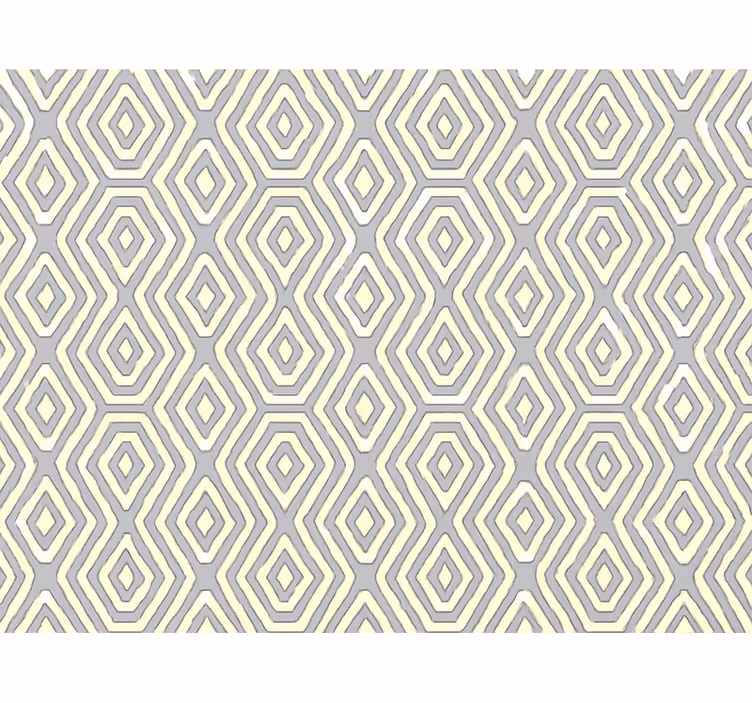 Papel mural living comedor geométrico azul oro - TenVinilo