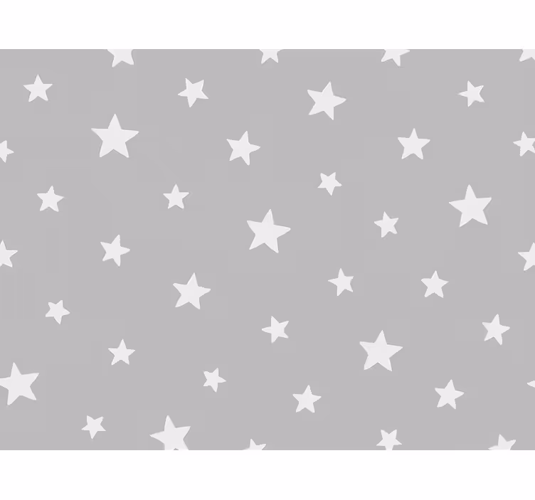 Papel mural infantil patrón de estrellas grises - TenVinilo