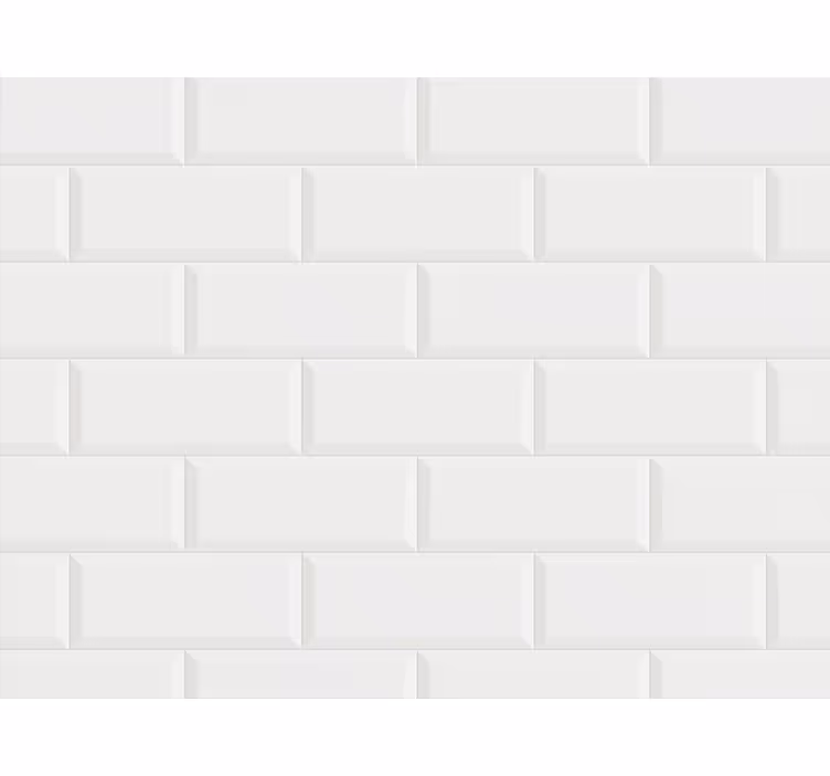 Papel mural baño patrón de azulejos blancos - TenVinilo