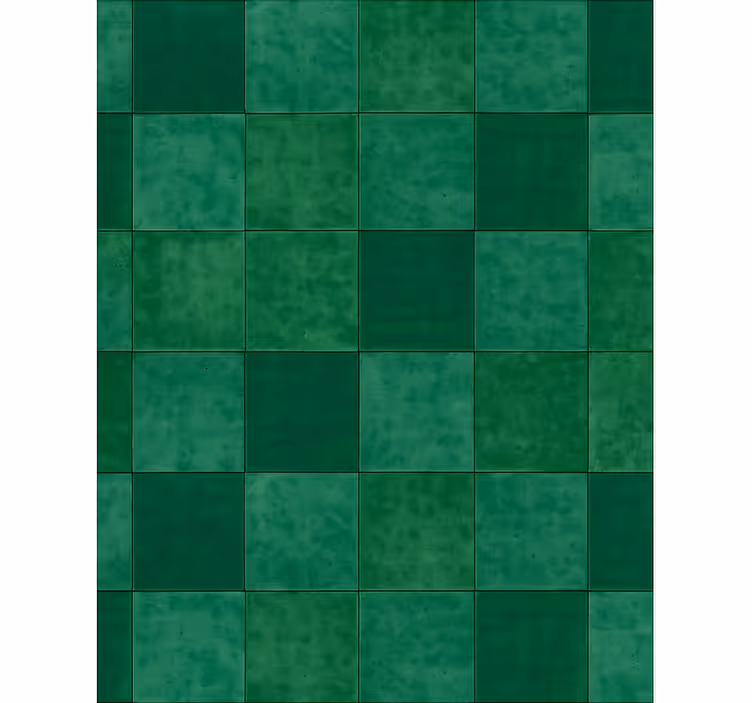 Papel mural cocina efecto azulejo esmeralda - TenVinilo