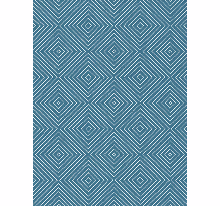 Papel mural nórdico línea de diamantes azules - TenVinilo