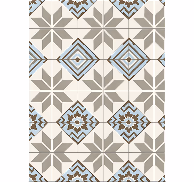 Papel mural azulejos estrellas azules - TenVinilo